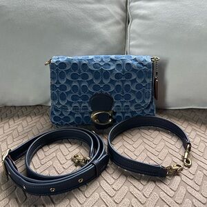 Coach Soft Tabby Shoulder Bagulder Bag in Signature Denim